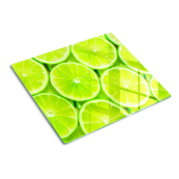 Tagliere in vetro fette di lime