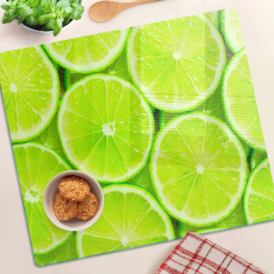 Tagliere in vetro fette di lime