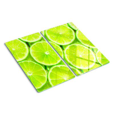 Tagliere in vetro fette di lime