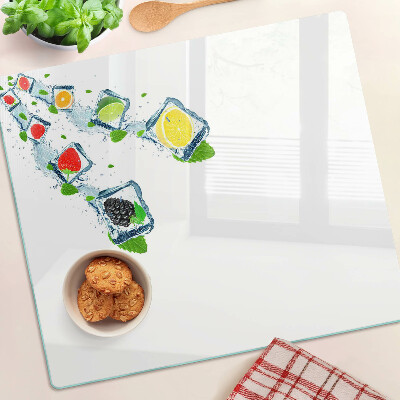 Tagliere in vetro Motivo di frutta con fette colorate