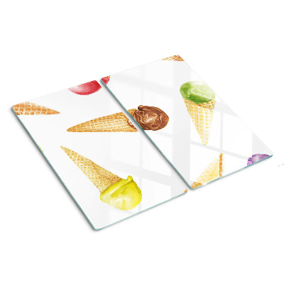 Tagliere in vetro temperato Gelato in un cono waffle