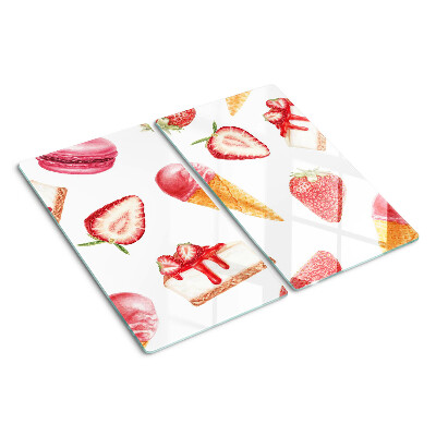 Tagliere in vetro Gelato e fragole