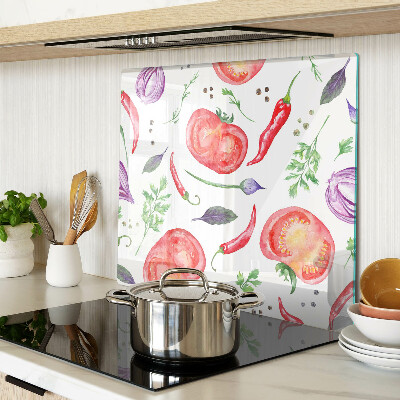 Tagliere in vetro Accenti vegetali in acquerello