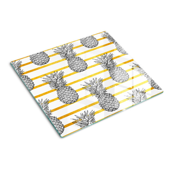 Tagliere in vetro temperato Ananas a striscioline