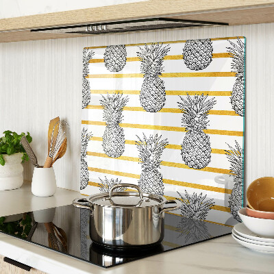 Tagliere in vetro temperato Ananas a striscioline