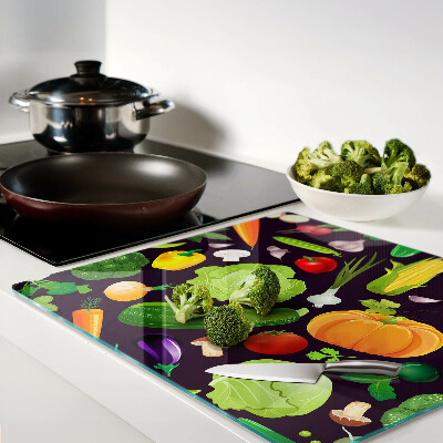 Tagliere in vetro Verdure ed erbe aromatiche