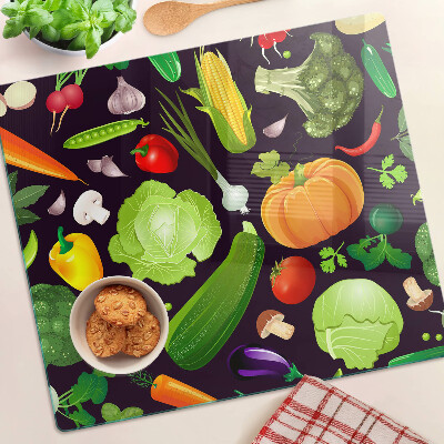 Tagliere in vetro Verdure ed erbe aromatiche