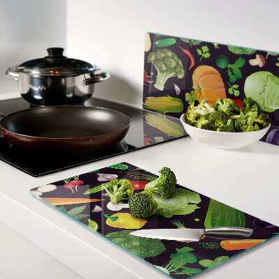 Tagliere in vetro Verdure ed erbe aromatiche