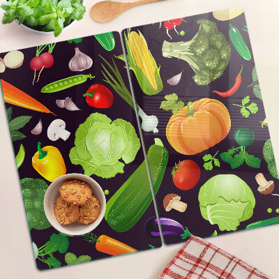 Tagliere in vetro Verdure ed erbe aromatiche