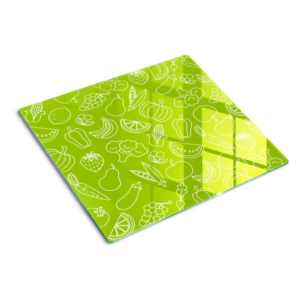 Tagliere in vetro Tema frutta e verdura
