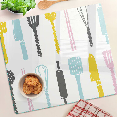 Tagliere in vetro Utensili da cucina in colori pastello