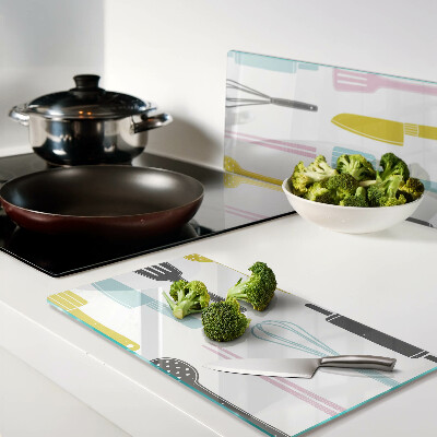 Tagliere in vetro Utensili da cucina in colori pastello