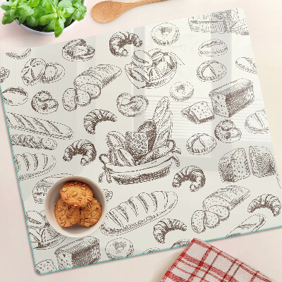 Tagliere in vetro temperato Prodotti da forno e snack dolci