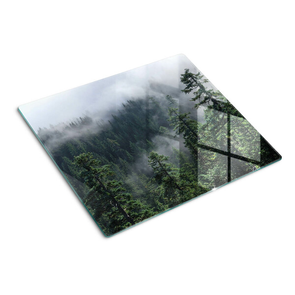 Tagliere in vetro temperato Foresta tra le nuvole