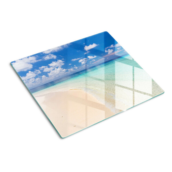 Tagliere in vetro Spiaggia con cielo azzurro