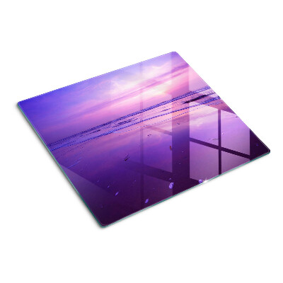 Tagliere in vetro Tramonto sul mare
