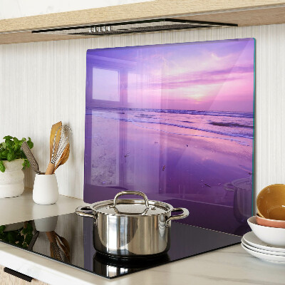 Tagliere in vetro Tramonto sul mare