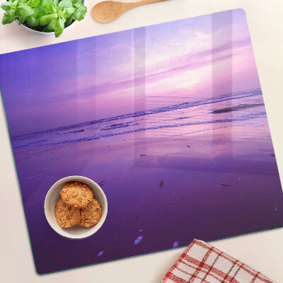 Tagliere in vetro Tramonto sul mare