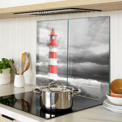 Tagliere in vetro temperato Faro nel paesaggio