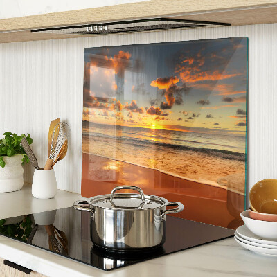 Tagliere in vetro temperato Tramonto sul mare