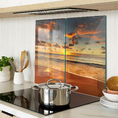 Tagliere in vetro temperato Tramonto sul mare