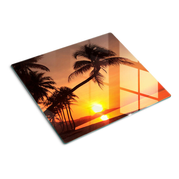 Tagliere in vetro Tramonto sulla spiaggia