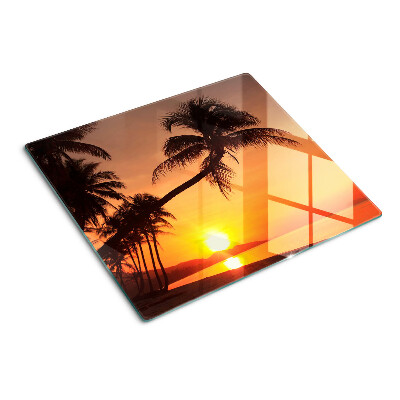 Tagliere in vetro Tramonto sulla spiaggia