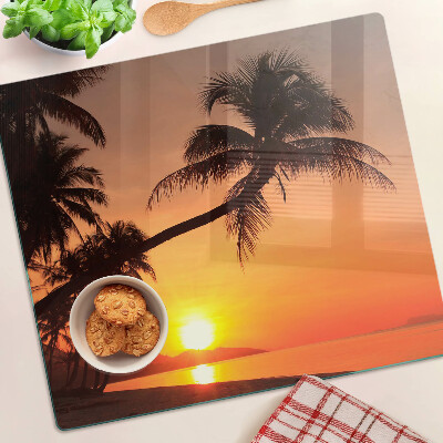 Tagliere in vetro Tramonto sulla spiaggia