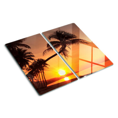 Tagliere in vetro Tramonto sulla spiaggia