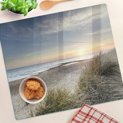 Tagliere in vetro Spiaggia al tramonto