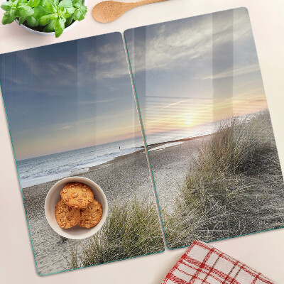 Tagliere in vetro Spiaggia al tramonto