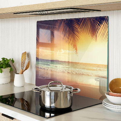 Tagliere in vetro temperato Tramonto sulla spiaggia