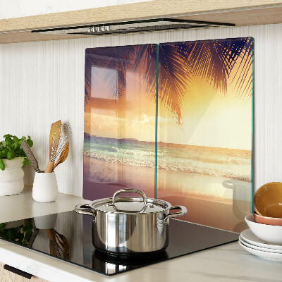 Tagliere in vetro temperato Tramonto sulla spiaggia