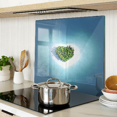 Tagliere in vetro temperato Isola con palme