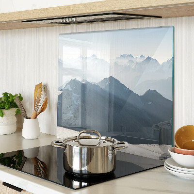 Tagliere in vetro temperato Paesaggio montano tra le nuvole