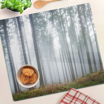Tagliere in vetro Foresta nebbiosa