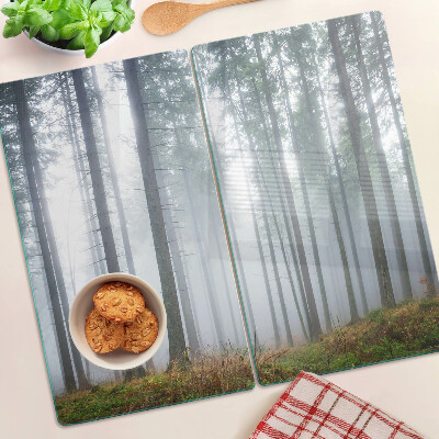 Tagliere in vetro Foresta nebbiosa