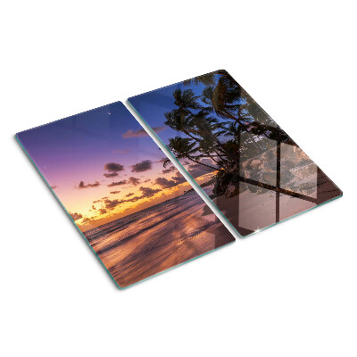 Tagliere in vetro Tramonto sulla spiaggia