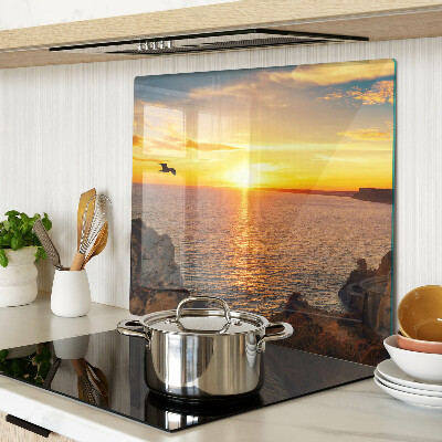 Tagliere in vetro temperato Tramonto sul mare