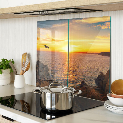 Tagliere in vetro temperato Tramonto sul mare