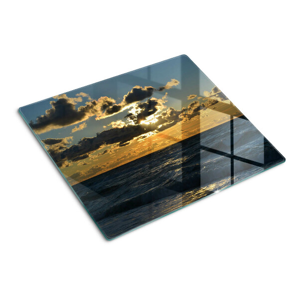 Tagliere in vetro Tramonto sul mare