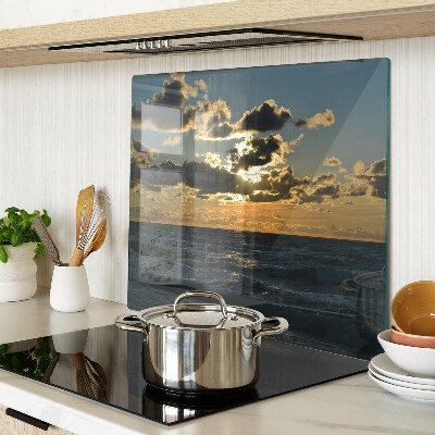 Tagliere in vetro Tramonto sul mare