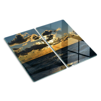 Tagliere in vetro Tramonto sul mare