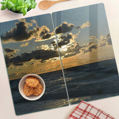 Tagliere in vetro Tramonto sul mare