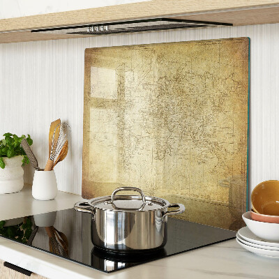 Tagliere in vetro temperato Mappa del vecchio mondo