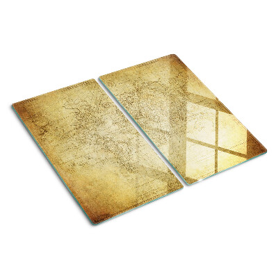Tagliere in vetro temperato Mappa del vecchio mondo