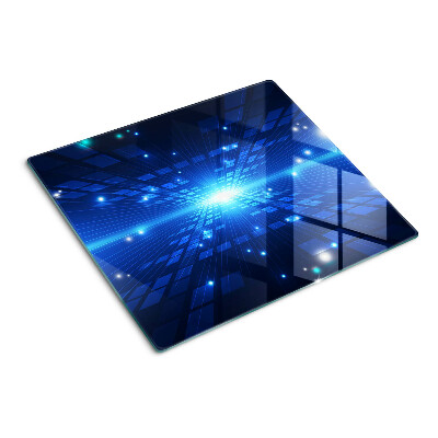 Tagliere in vetro Motivo tecnologico nei toni del blu