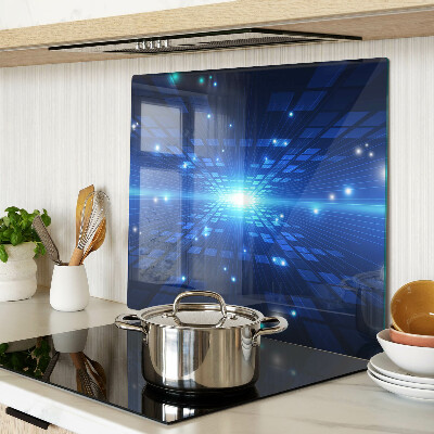 Tagliere in vetro Motivo tecnologico nei toni del blu