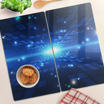 Tagliere in vetro Motivo tecnologico nei toni del blu