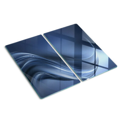 Tagliere in vetro temperato Onde nei toni del blu